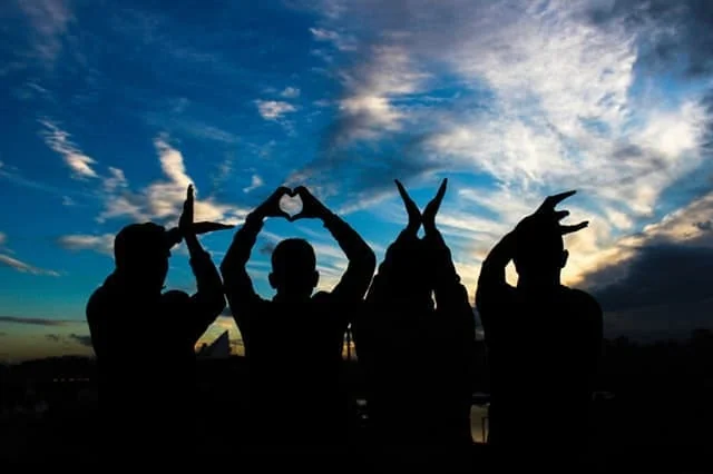 people silhouettes